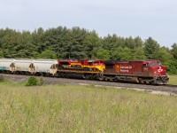 With smoke haze returning to Ontario, the much followed KCSM 4009 military tribute unit trails (sadly, that would have been asking a lot) on 134 east of Cambridge, Ont.