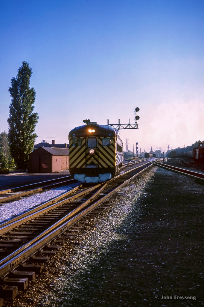 CPR train 384 from Toronto - Havelock takes the crossover onto the North Track of the Belleville Sub at Leaside.Scan and editing by Jacob Patterson.