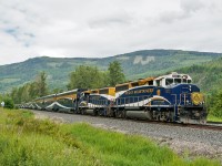 RMRX 8011 heads Rocky Mountain Rail tour "First Passage to the West" eastbound on CPKC Shuswap Sub.