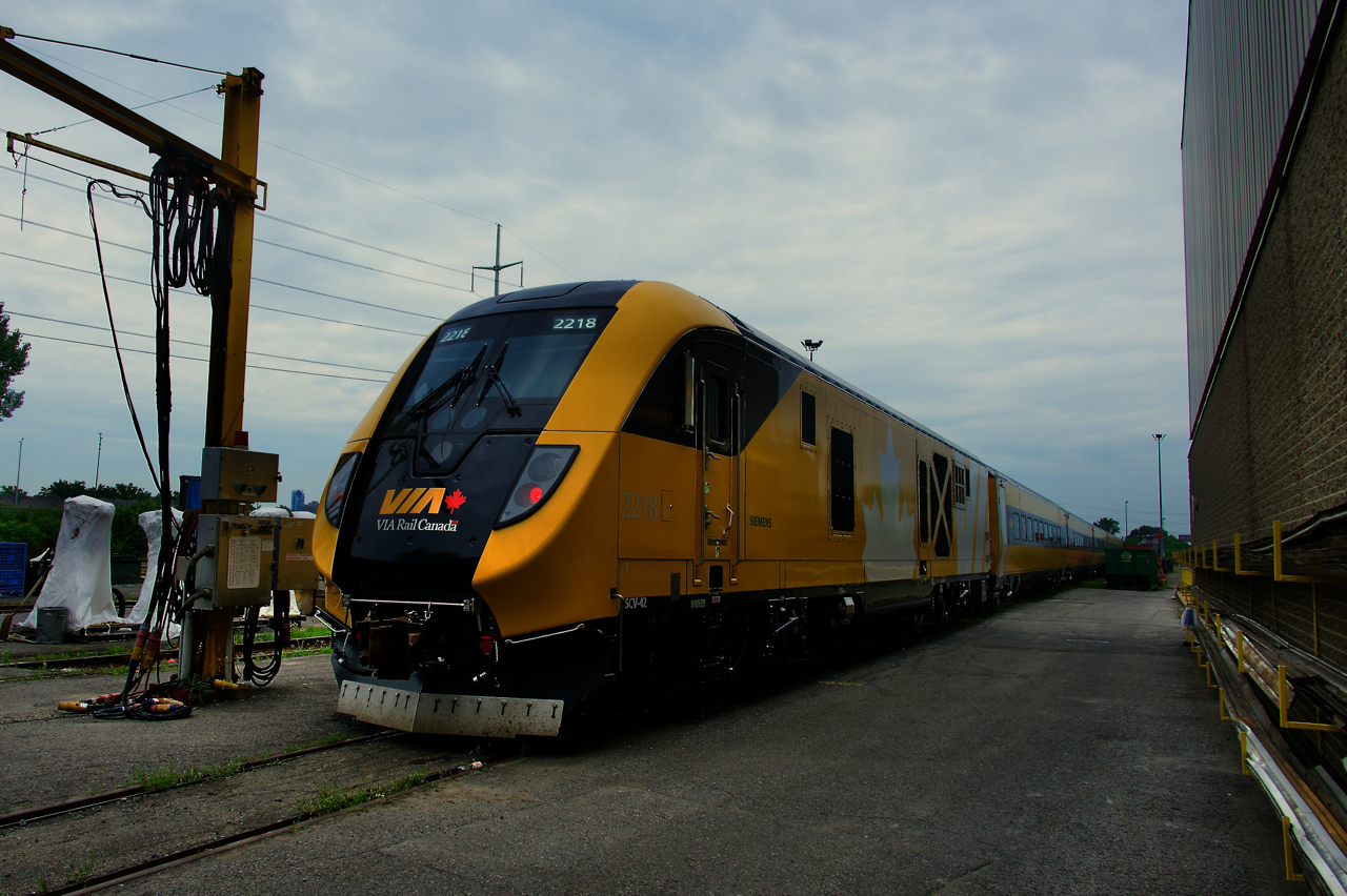 I was lucky enough to be invited (along with some other railfans and members of the press) to an unveiling of of one VIA Rail’s new trains. This one features a one-off paint scheme and is named 'Lumi'. Per the VIA press release "Lumi will be the only new train with this unique exterior design and acts as a reminder of the beginning of a new era for passenger rail. As others have done when introducing a new fleet, VIA Rail wanted to make a strong gesture by differentiating one of its trains with a special exterior design."