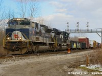 The Wabash Heritage unit is pictured on what is referred to "The Wabash" by all railroad crews in the Buffalo-Fort Erie Region. You'll hear it used often on the radio by both the CN RTC, CN Crews and CSX NG referring to these guys as "The Wabash". Even 20 years ago <a href=http://www.railpictures.ca/?attachment_id=30303 target=_blank>the same applied</a> but back then only the NG dispatcher called it that.. now everyone does. In case anyone needs a reminder of what the Fort Erie area <a href=http://www.railpictures.ca/?attachment_id=15707 target=_blank>looked like (Thomson)</a> 50 years ago check out <a href=http://www.railpictures.ca/?attachment_id=28811 target=_blank>these links (Page)</a>. Thanks to a friend in Buffalo that gave me a heads up when these guys were at SK yard and I dropped everything to get here, barely making it on time. I do hope this happens again - by all accounts this is only the 2'nd time and the 1st time it was long hood forward. Feel free to correct the record if you Niagara goons know differently.

