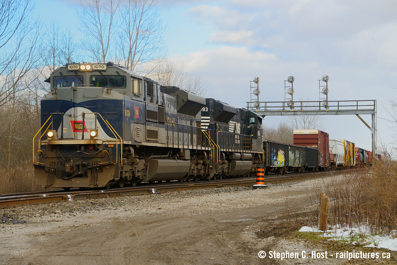 The Wabash Heritage unit is pictured on what is referred to "The Wabash" by all railroad crews in the Buffalo-Fort Erie Region. You'll hear it used often on the radio by both the CN RTC, CN Crews and CSX NG referring to these guys as "The Wabash". Even 20 years ago the same applied but back then only the NG dispatcher called it that.. now everyone does. In case anyone needs a reminder of what the Fort Erie area looked like (Thomson) 50 years ago check out these links (Page). Thanks to a friend in Buffalo that gave me a heads up when these guys were at SK yard and I dropped everything to get here, barely making it on time. I do hope this happens again - by all accounts this is only the 2'nd time and the 1st time it was long hood forward. Feel free to correct the record if you Niagara goons know differently.