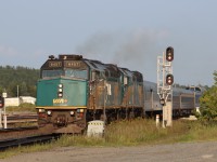 VIA #1 at Capreol South heading down the main for the station stop at Capreol. VIA 1 is operating 1h 44m late today. 