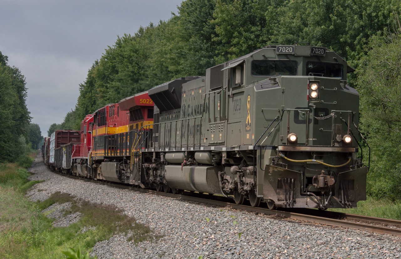 CP 7020, KCS 5022 and CP 3024 team up on CPKC 236 as it heads for Hamilton.