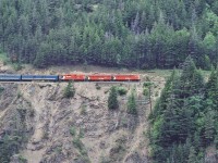 <br>
<br>
Daily VIA #2, somewhere (anyone can locate?) in the Fraser River canyon, May 8, 1980 Kodachrome by S.Danko
<br>
<br>