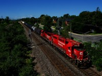 CPKC G95 is eastbound through Pointe-Claire.