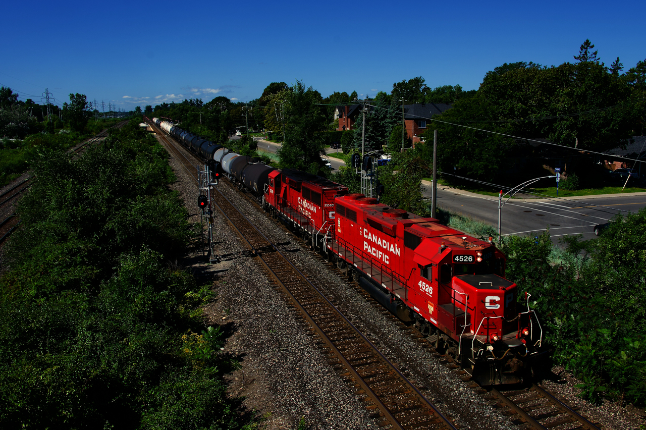 CPKC G95 is eastbound through Pointe-Claire.