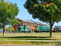 Port Stanley Terminal's "Winnie" and Elgin County Rail Museum's "Tillie" (Wabash 51) congregate for a few minutes out front of the former CASO station. As part of St. Thomas's second annual Oktoberfest the crew from PSTR has come to grab ECRM's coach. They will operate 5 trains through downtown over the course of the afternoon. It's nice seeing activity on the museum's trackage. Too bad it doesn't happen more regularly.