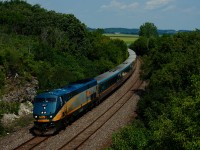 VIA 65 from Montreal is approaching its next stop at Kingston.