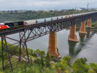 CN SD75IACC 8302 makes her first appearance in Edmonton, Alberta on the point of S 74381 09.  Recently rebuilt by Progress Rail, the 8302, formerly CN 5689, is one of 50 SD75I going through the DC to AC rebuild program. 