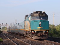 V82 at track speed about to pass through the Bronte GO station, next stop Toronto Union Station.



