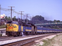 Peter Jobe photographed VIA 6759 with train #75 in Toronto on June 28, 1981.