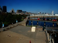 CN 500 is leaving the Port of Montreal.