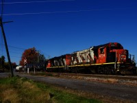 CN 538 is leaving Coteau, bound for Cecile Jct and interchange with CSXT.