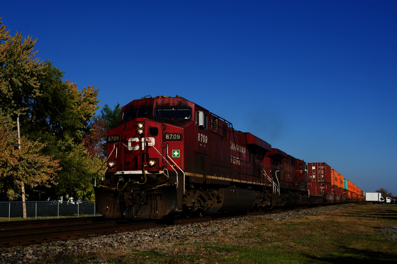 CPKC 133 passing through the small town of Saint-Clet on a gorgeous fall afternoon. This is the only section of the Winchester Sub that is still double track OCS/ABS, with the rest of the subdivision being CTCed a few years back.