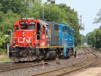 L580 putting the power away in Brantford Yard.

