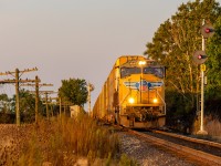 0530 has proven to be a primal time for waking up to watch these early morning EBs on the Windsor sub. Here was have 734 with a UP SD70M leader. Who knows how long it will be until these are in all storage.