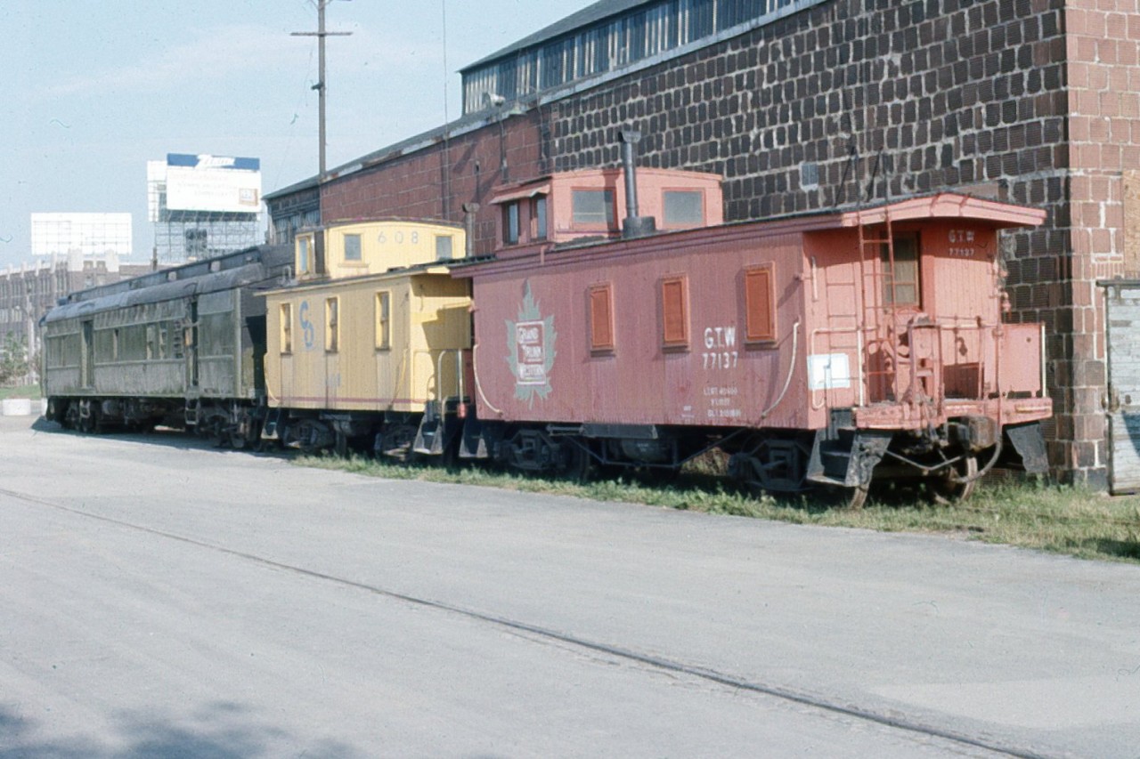 The old CRHA equipment that was at the west end harbor front in Toronto, Aug 1974. Taken from my fathers collection.