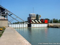 CN GMD1u 1416 crosses over Bridge 1 at Lock 1 on Lakeshore Rd.