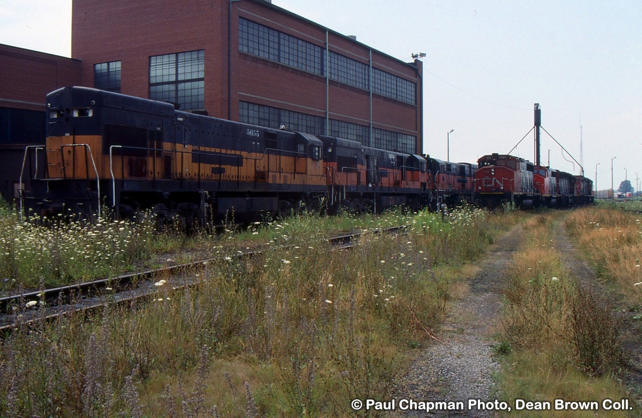 MILW U30-C stored at Fort Erie CN Diesel Shop.