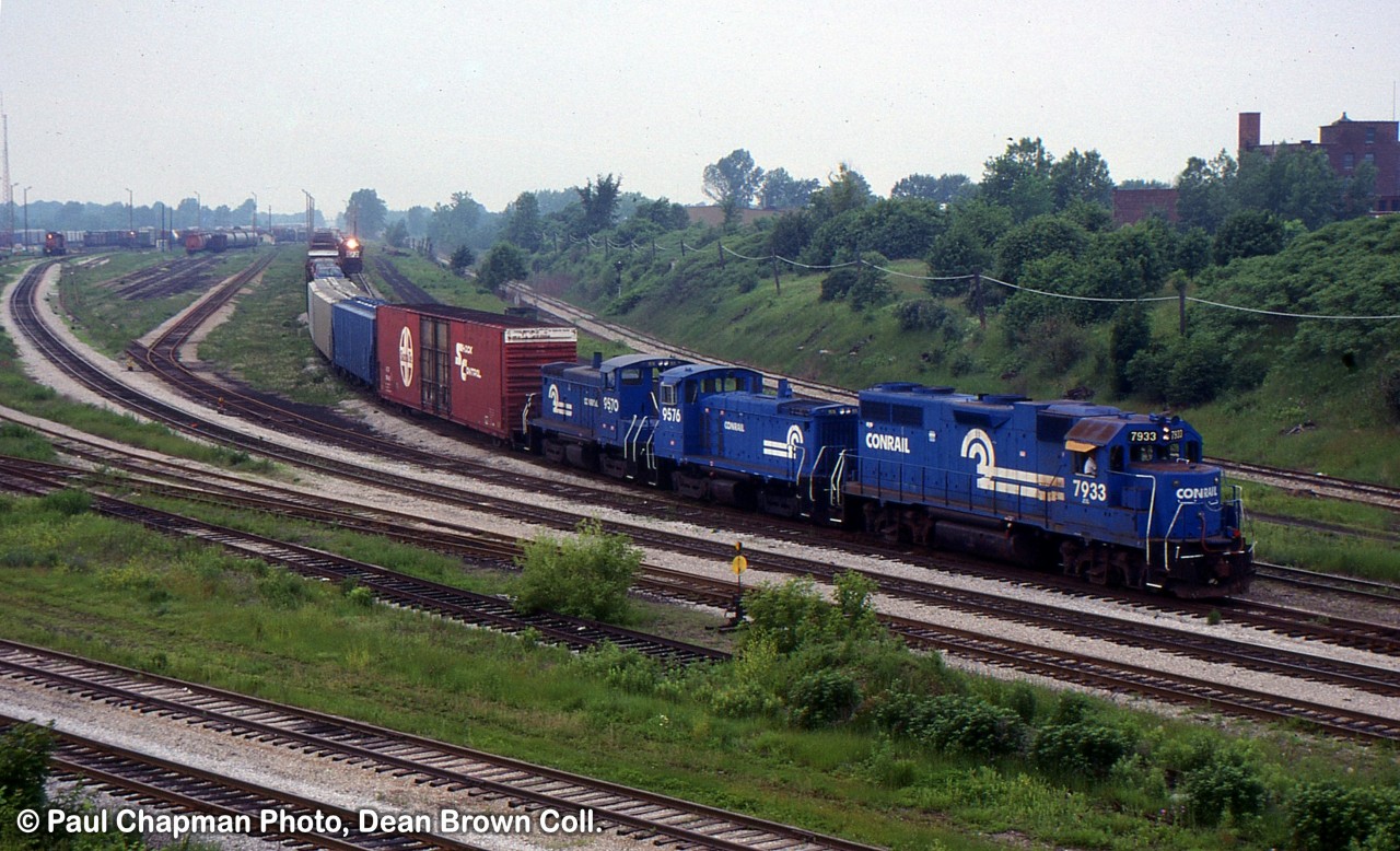 CR Transfer with CR GP38-2 7933, CR SW1500 9576, and CR SW1500 9570 heading back to Buffalo.