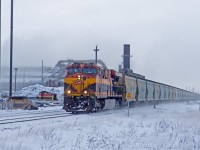 Despite it not officially being Winter yet, Winter is here. A hefty 20+cm of snow fell this past weekend in Regina and much of Saskatchewan. I wonder how many harsh winters the lead unit on this 602, KCSM 4657 has dealt with over the years?    