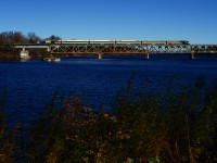 Starting this past weekend, VIA Rail began running running weekends-only VIA 624 and VIA 637 between Ottawa and Quebec City. Here VIA 624 has a Siemens set as it crosses the Richelieu River.