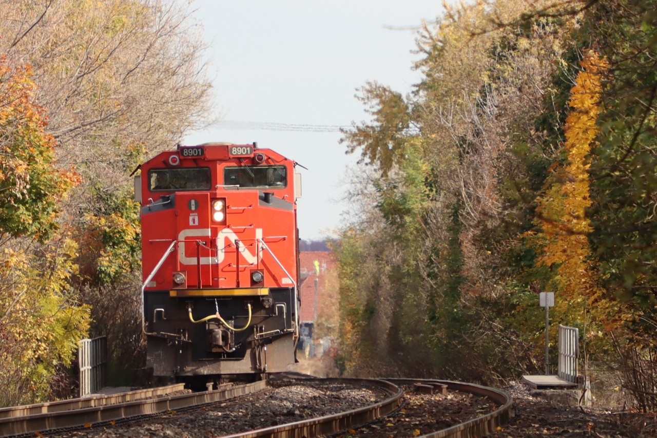 A435 backs onto their train after completing assigned work at Brantford.