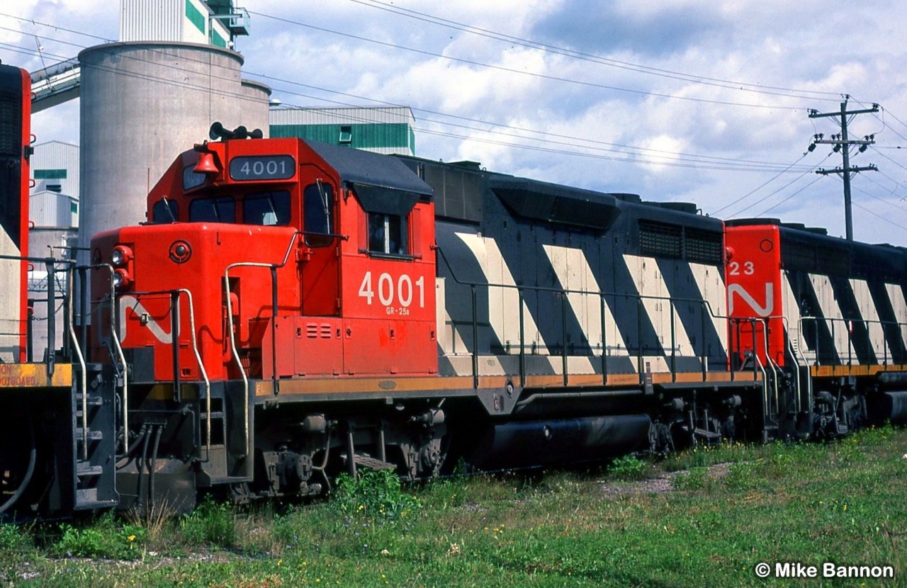 One of 2 GP35's on the entire CN, looking good on Midland waterfront station