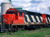 One of 2 GP35's on the entire CN, looking good on Midland waterfront station