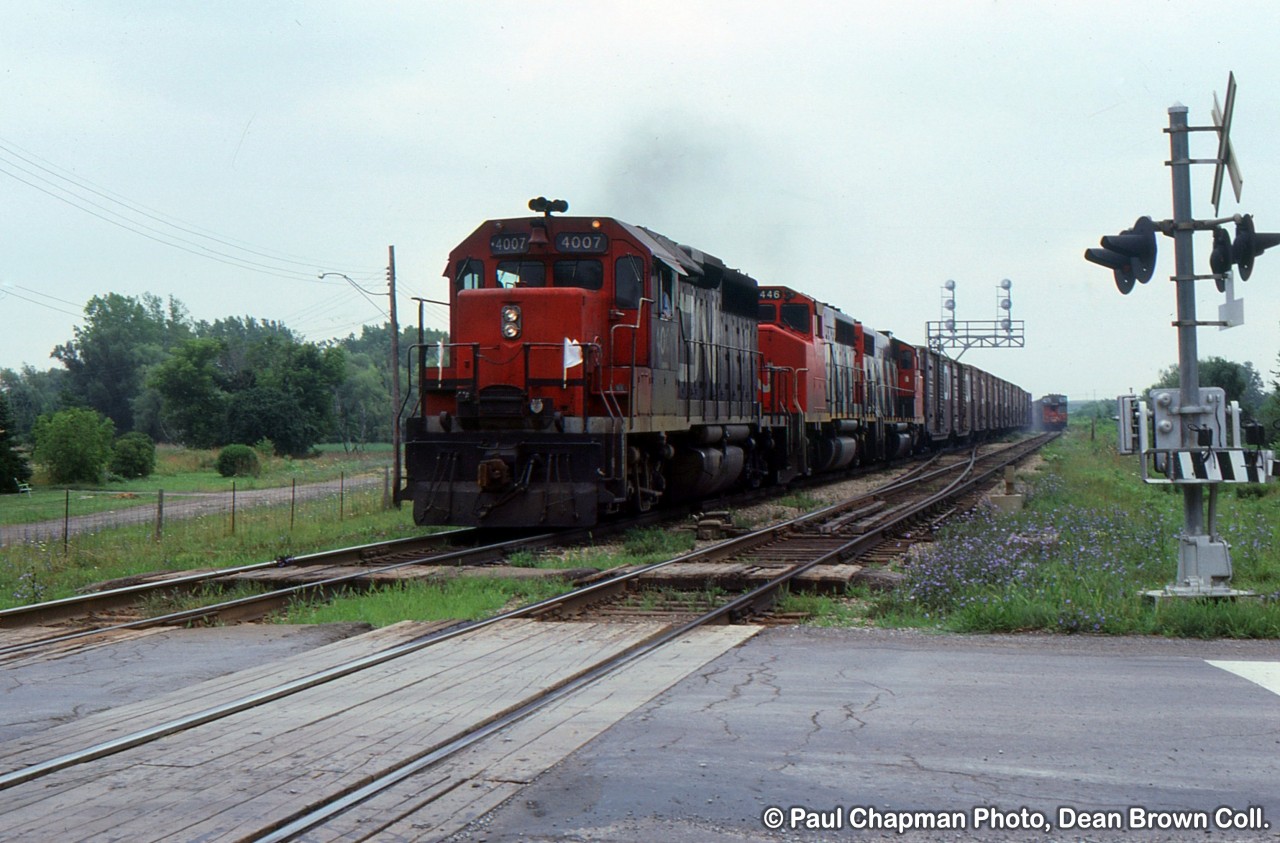 CN Westbound at Port Robinson East on the CN Stamford Sub.