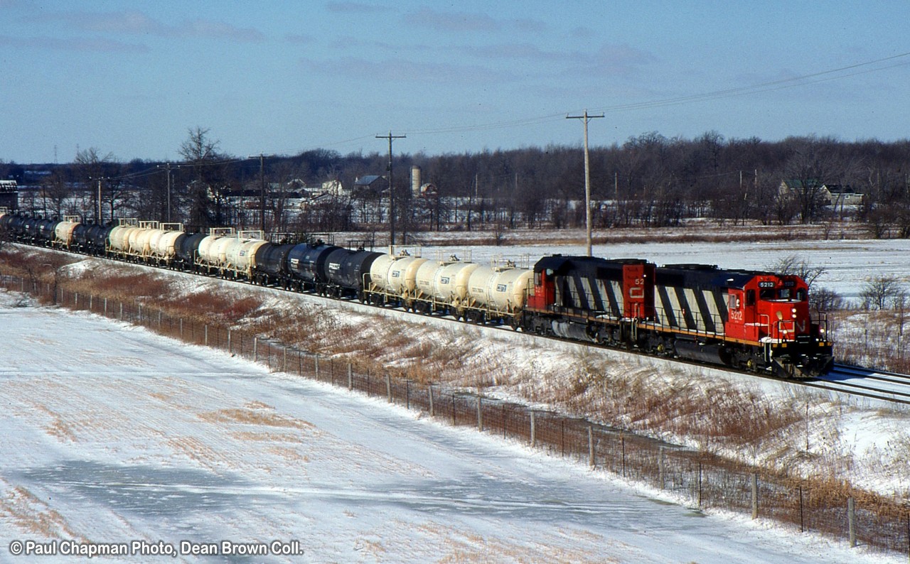 CN 740 with CN SD40 5217 and CN SD40 5217 at Robbins on the CN Stamford Sub.