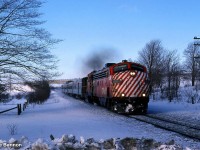 # 2 SB Canadian at the south siding switch Medonte on a cold afternoon