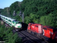 Go Transit eastbound passing the CP Starlight at Bayview.