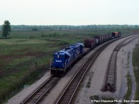 CR GP9 7432 and CR GP9 7434 heading southbound at Brookfield Jct. towards Montrose.