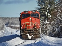 After flagging the stop, CN901 accelerates towards Huntsville to fetch the spreader. Things would only go sideways from there. Once arriving, 901 would tie down in the yard as workers attempted to get the Spreader to function. It would take them almost two extra days before being able to use it and start plowing on the Newmarket. 