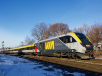 One of VIA Rail's newer Siemens trainsets is on weekend-only VIA 624.