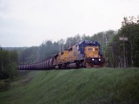 Empty Dofasco ore train NB back to Adams Mine