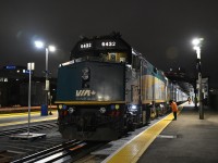 <b> Nice Wheels </b> <br>
VIA 6432 is on the point of VIA #1 at the Winnipeg train shed Union Station in Winnipeg, MB on a very cold November 21, 2024 evening. <br>
While the consist gets an undercarriage and truck inspection, I was able to make way to the end of the station platform for a head end shot. :-)