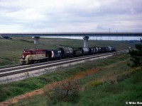 TH&B #73 Eastbound in the Welland Canal Trench outside Welland Ontario