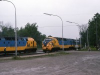 Two TEE trains meet at Washago