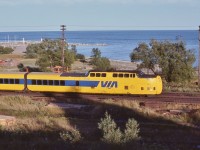 <br>
<br>
The Original Yellow
<br>
<br>
UA / MLW 1967 built ex CN / VIA Power Car  #154 
<br>
<br>
At Port Hope, August 12, 1979, Kodachrome by S.Danko
<br>
<br>