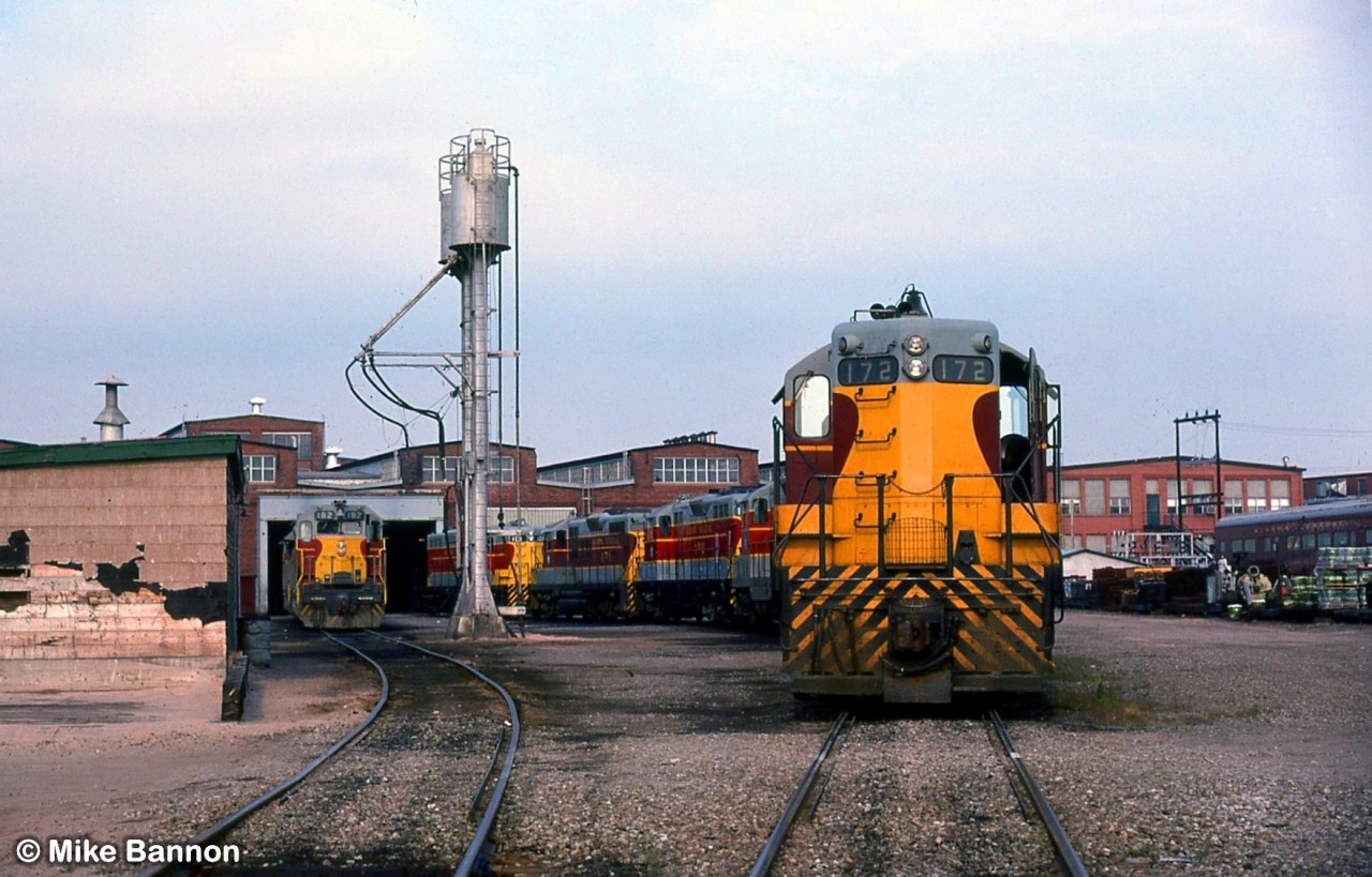 ACR 172 the last GP9 built sitting with her sisters at the Soo shops