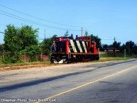 CN 550 with CN GMD1u 1416 at Port Weller West along Niagara St. in St. Catharines.