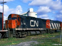 In the late 70's and early 80's MLW power was used on trains to Midland.
The primay products hauler were grain an silica glass sand from Killarney to the Indusmin plant.
Algoma Marine hauled the sand in and CN took it out!