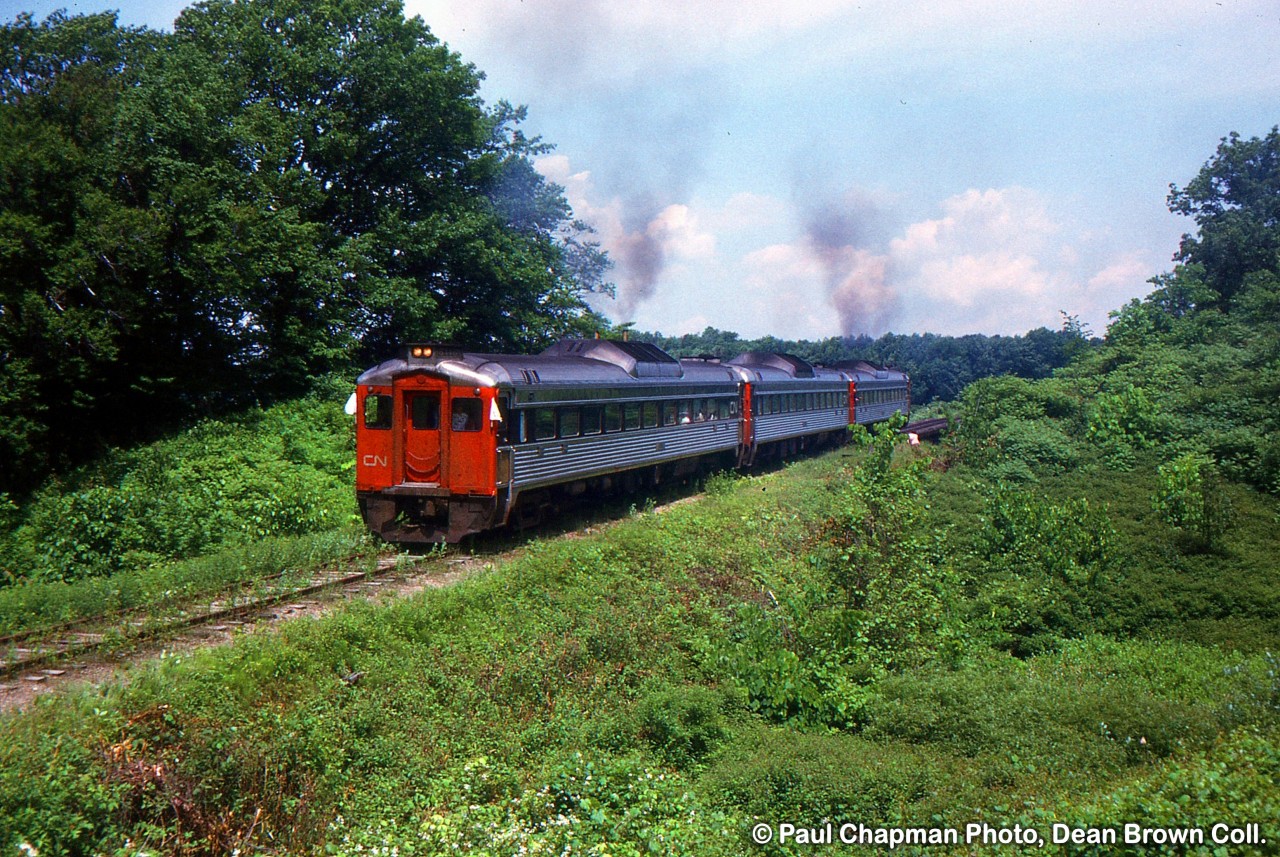 Rail Excursion on CN RDC photo run past near Port Stanley