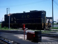 C&O GP9 5736 at the shop in St. Thomas, ON