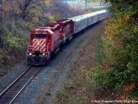 The Southbound Cirus Train with CP SD40 5550 and CP SD40-2 5478 in Niagara Falls.