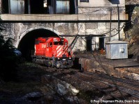 CP SD40-2 5846 at Connaught Tunnel on Track C at Glacier BC.