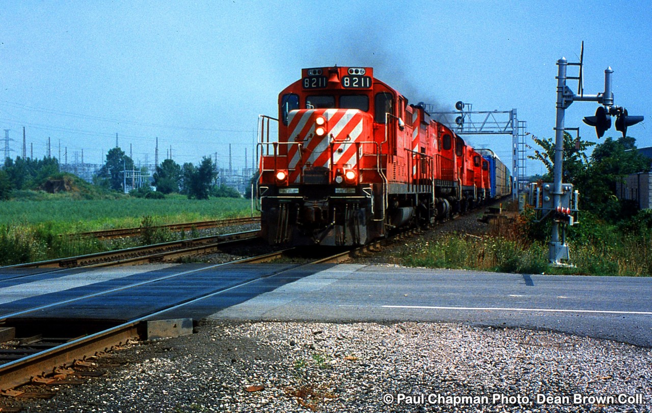 CP 522 with CP GP9u 8211 at King Rd. on the CN Oakville Sub